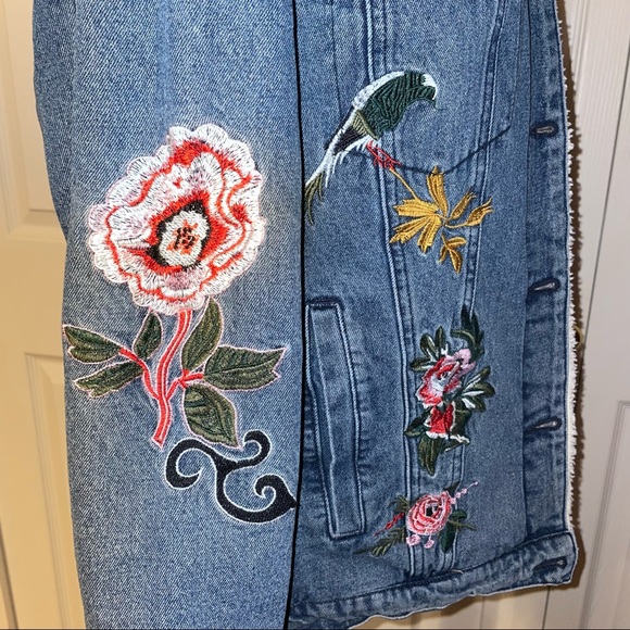 bagetelle embroidered denim jacket size S - Picture 6 of 13